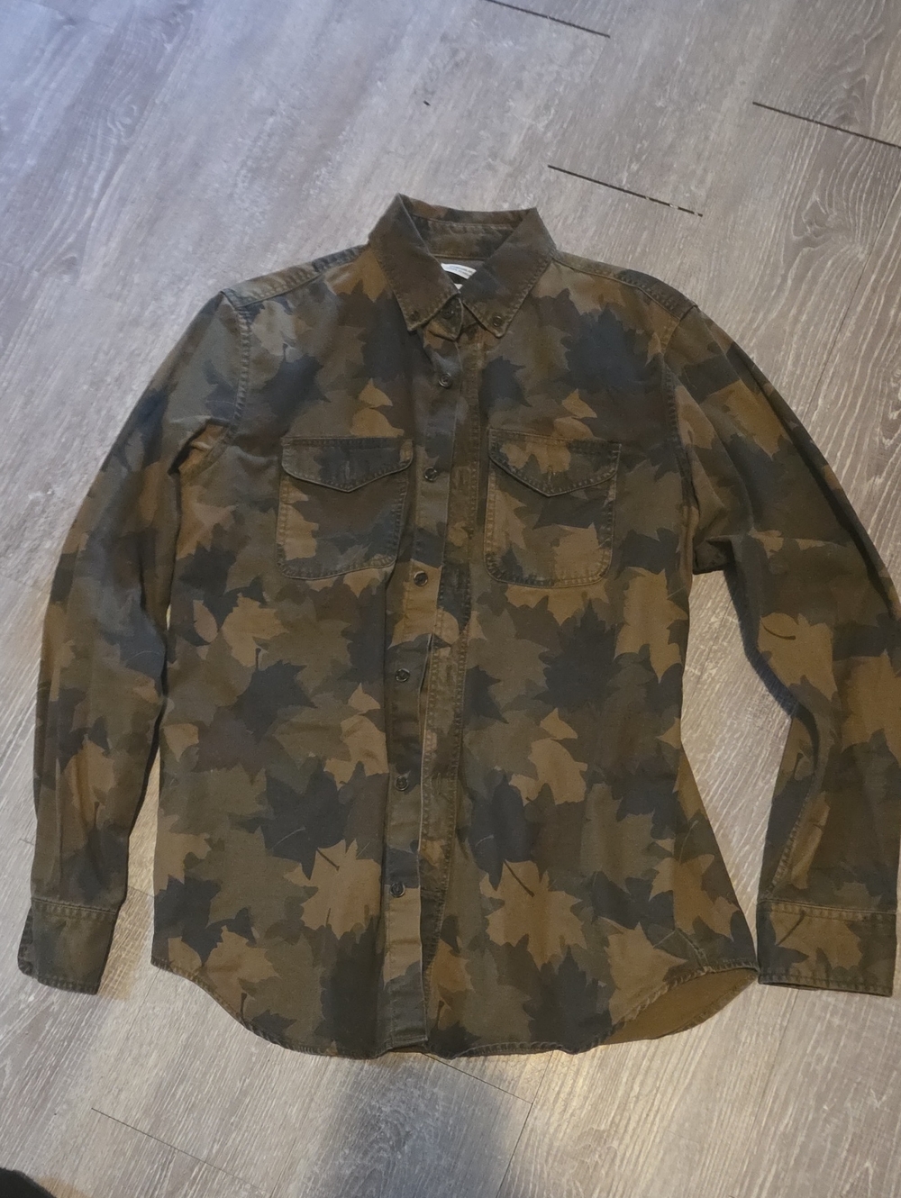 GAP Olive Green/Brown Casual Botton Down